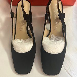 Nobleonly Closed Toe Sandals Faux Suede Black Size 7-